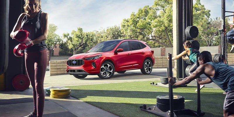 2023 Ford Escape outside a gym where people are working out near Lancaster, OH